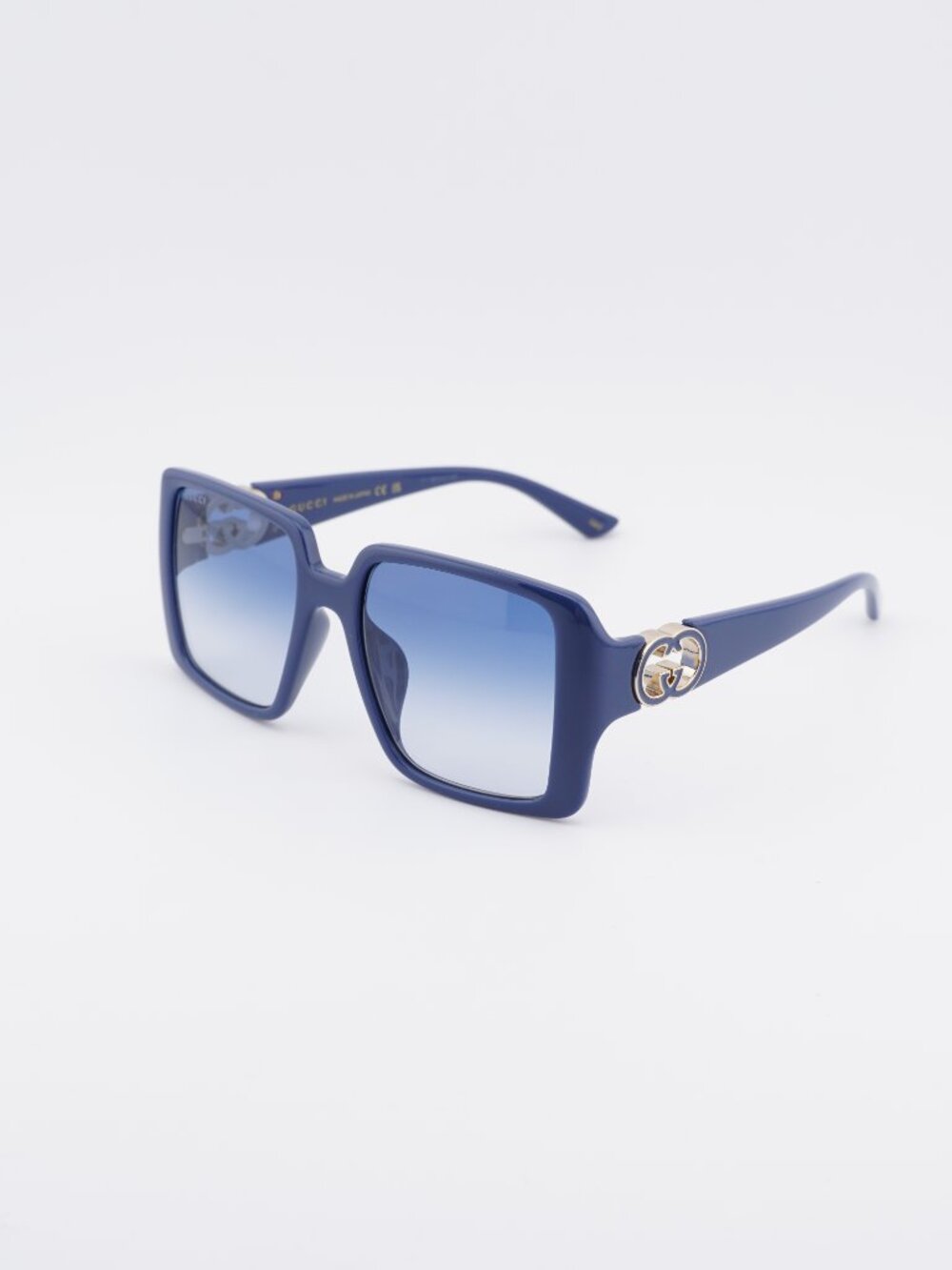 Gucci GG1692SA 007 Sunglasses Blue Square Frame, Blue Lenses
